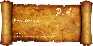 Pop Anita névjegykártya